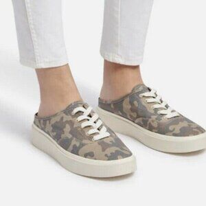Dolce Vita Clear "Vanie" Camo Print Canvas Sneaker Mule Women's Size 6.5 NWB